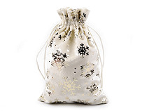 Christmas Velvet Gift Bag Snowflakes 12x18 cm