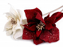 Frosted artificial poinsettia