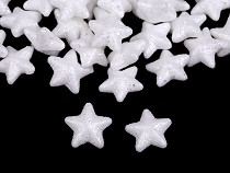 Star with glitter Ø2 cm polystyrene