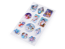 Christmas 3D stickers with glitter