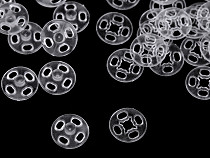 Felvarrható műanyag patent / összenyomható gomb átlátszó Ø10 mm
