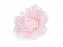 Rose en plumes, Ø 10 cm, avec clip
