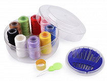 Sewing Kit in a Plastic Container