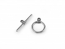 Round Tibetan Style Toggle Clasps for Jewellery Making Ø15 mm