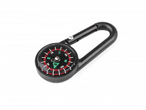 Plastic Carabiner with Compass