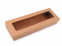 Natural paper box with see-through window