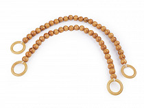Bag Handles made of wooden beads, length 52 cm