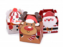 Weihnachtsgeschenkbox Rentier, Sankt Nikolaus, Schneemann