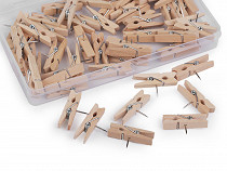 Dřevěné kolíčky s hřebíčkem 7x35 mm v boxu