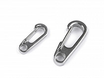 Stainless Steel Carabiner Clip, Snap Hook, pulling hole 3; 4 mm