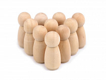 Wooden Peg Doll Bodies for DIY Arts and Crafts 14x34 mm