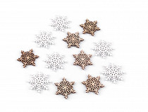 Self-adhesive Wooden Snowflakes mix