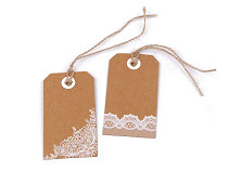 Natural Paper Tag / Name Tag with metal grommet 45x80 mm