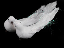 Decorative Dove with Clip for Wedding, Christmas, AB effect