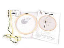 Embroidery Kit with pre-printed motif, Dandelion on Tulle