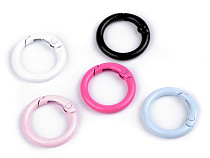 Spring O Rings, Round Spring Clips / Keyrings, painted Ø25 mm