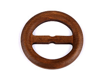 Clip/Boucle en bois pour vêtements et macramé, Ø 60 mm