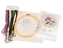 Kit de bordado con motivo preimpreso, plantas, hierbas