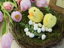 Húsvéti dekorációs kacsa, csibe