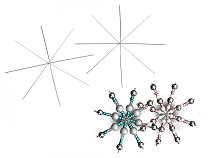 Vianočná hviezda / vločka drôtený základ na korálkovanie Ø12 cm