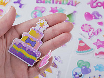 Adesivi in plastica, motivo: “Happy Birthday” (Buon compleanno)
