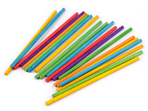 Colored wooden sticks, length 15 cm