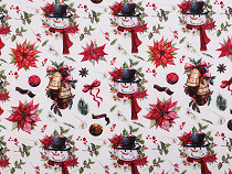 Christmas Decorative Fabric Loneta, Snowman