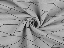 Sweatstoff gebürstet mit geometrischem Muster