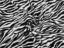Samet imitace zvířecí kůže zebra