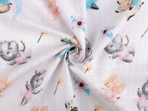 Cotton Cloth / Muslin Fabric, Cute Ballerinas