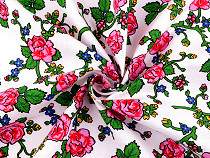 Pamutvászon / szövet népviseleti ruha anyag rózsa virág folklor
