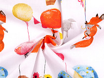 Cotton Fabric / Canvas, Balloons / Animals