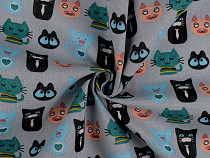 Cotton fabric / imitation linen, cat