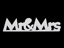 Svadobný drevený nápis Mr&Mrs