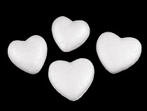 Corazón de espuma de poliestireno Ø6 cm, 6,5 cm 