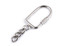 Metal safety carabiner with fuse and chain, 17 mm