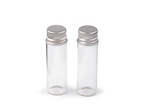 Bottiglia in vetro, con tappo a vite, dimensioni: 16 x 50 mm