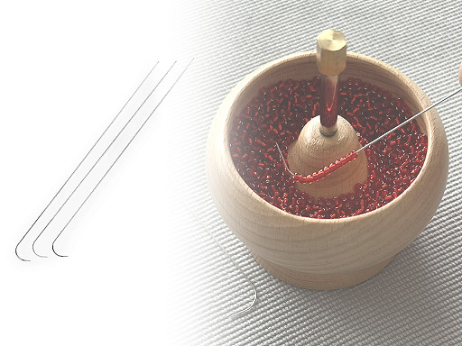 Aiguilles à perles courbes