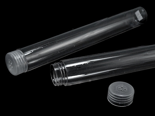 Tube conteneur en plastique - couvercle à vis ; Ø 20 mm