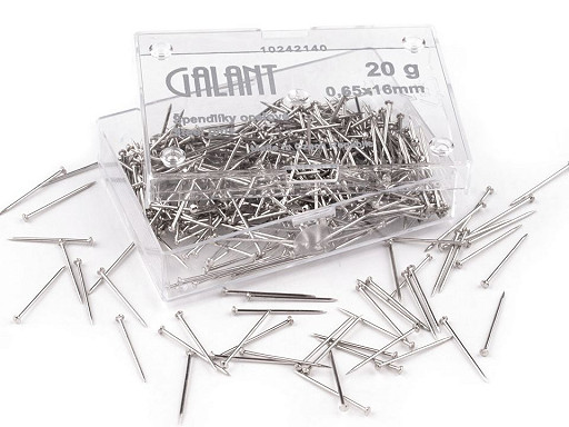 Metal Straight Head Pins Galant length 16 mm 