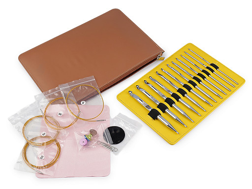 Súprava kovových háčikov na tuniské háčkovanie v puzdre