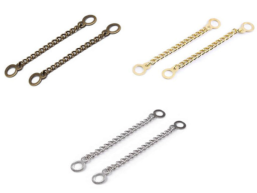 Kovový řetízek / poutko na bundy a kabáty