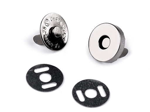 Magnetischer Taschenverschluss Ø14 mm Nickel Antik