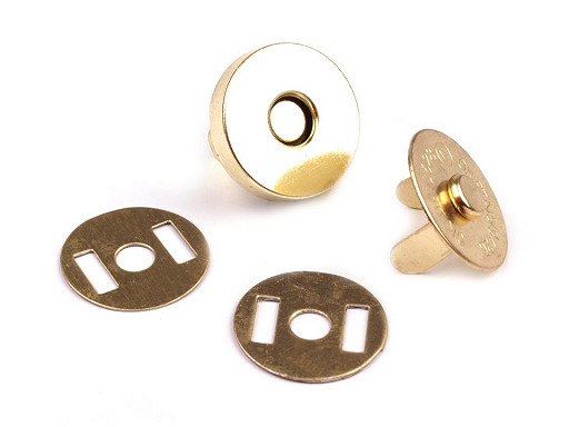Închizatori / Capse magnetice, finisaj finisaj auriu, Ø18 mm 