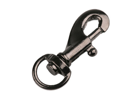 Mousqueton métallique pivotant, 9 mm