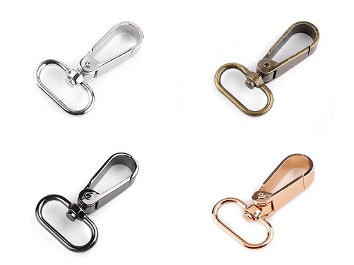 Mosquetón giratorio metálico, compatible con correas de 25 mm