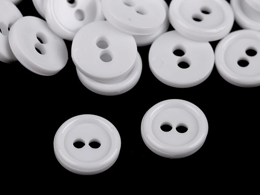 Plastic 2-hole Shirt Buttons size 18'