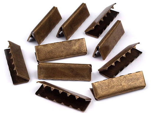 Zakończenie metalowe / skuwka do płaskiego sznurka szerokość 40 mm