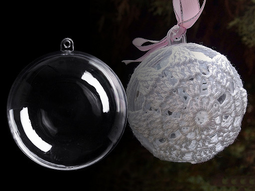 Clear Plastic Fillable Ball Ornament Ø8.5 cm