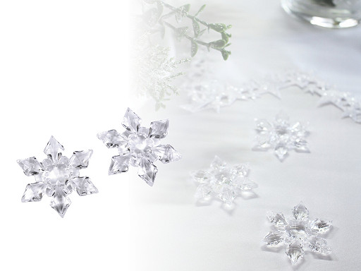 Clear Acrylic Snowflakes Decor Ø45 mm